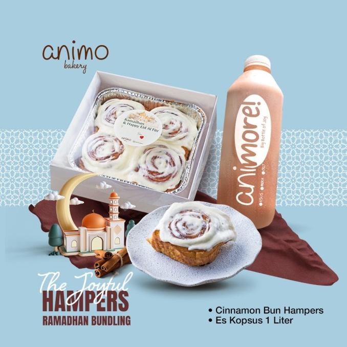 

HAMPERS CINNAMON BUN VANILLA CREAM CHEESE + 1 LITER ES KOPI SUSU