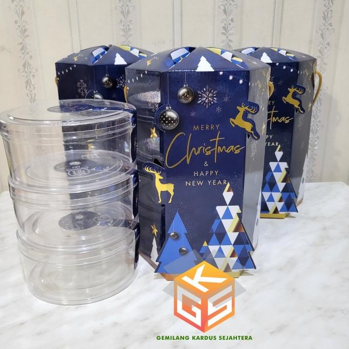 

10pcs Box Kue Kering Natal ukuran 3 toples 500gr