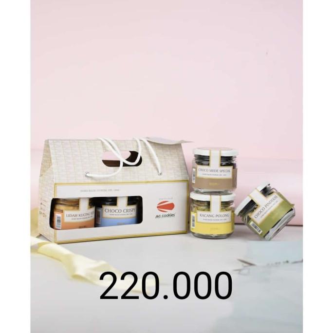

hampers mini Jar isi 3 toples, jnc cookies