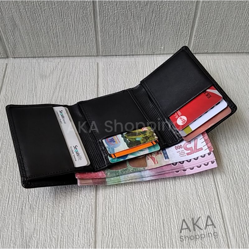 [DPT KLT05] DOMPET LIPAT TIGA | DOMPET MINI KULIT ASLI