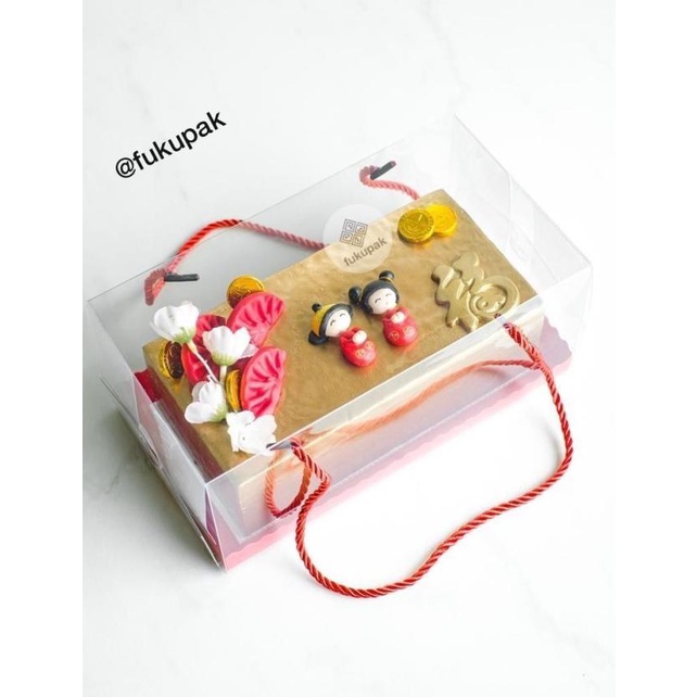 

Box Mika +Tali 26X14, Half Cake, Kue Tart Rollcake Bolu Gulung (20Pcs) 010