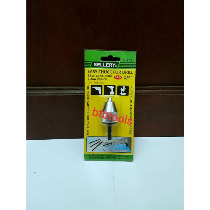 Adaptor Mata Bor 1/4" Mini Drill Chuck Keyless Kepala Bor Mini 0,3-6mm