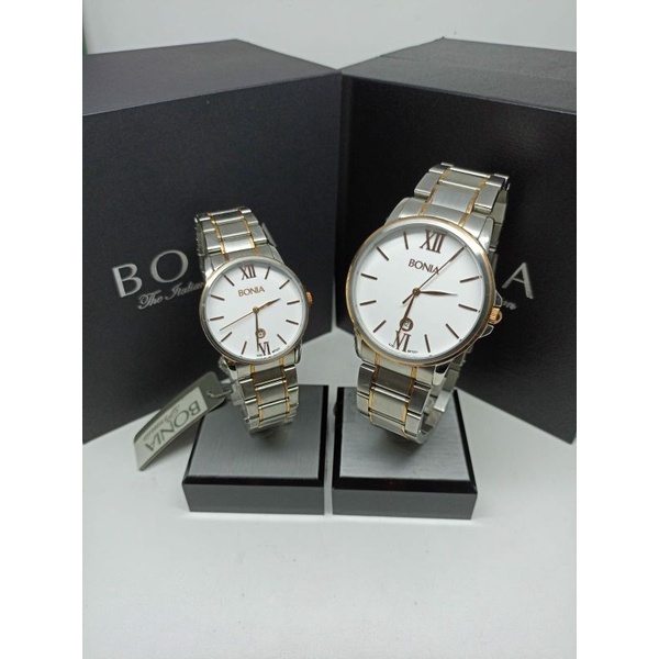 Jam Tangan Couple Bonia BPT211 Tali Besi / Stainless steel