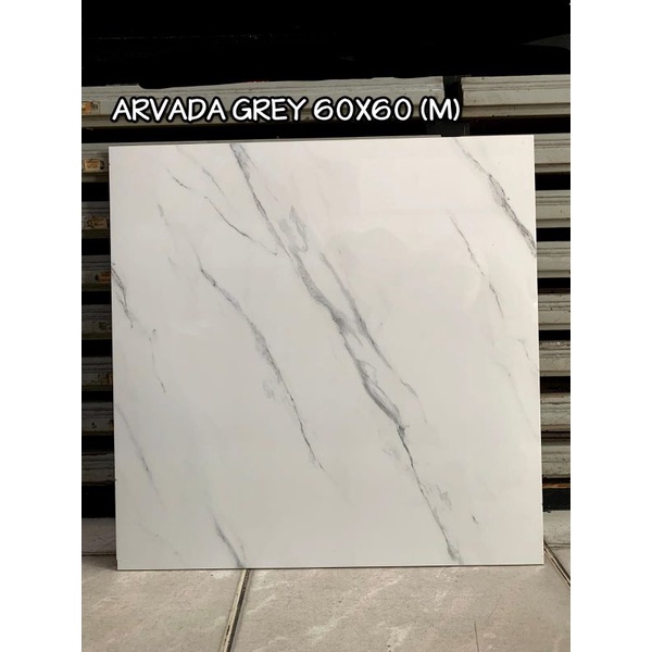 60X60 SEMI GRANIT MULIA TILE ARVADA GREY MODEL MIRIP GRANIT PUTIH KERAMIK CUTTING TERBARU LANTAI KIL