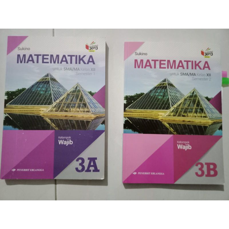 buku bekas pelajaran matematika SMA semester