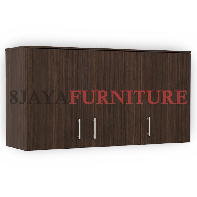 Rak Lemari Dapur Dinding KC WU 120 cm 3 Pintu Gantung Minimalis Kayu