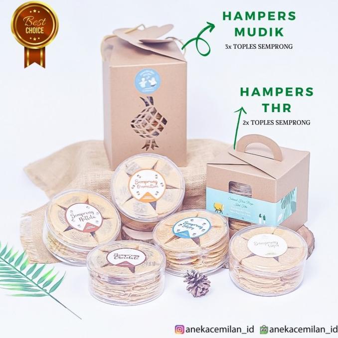 

Hampers Lebaran Idul Fitri Oleh Oleh Cemilan Semprong Kekininan