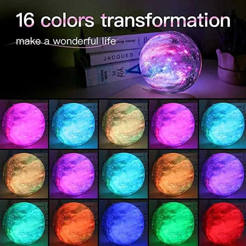 LEDGLE Lampu Tidur Proyektor 3D Galaxy 16 Color 400 mAh 1W with Remote - LE14