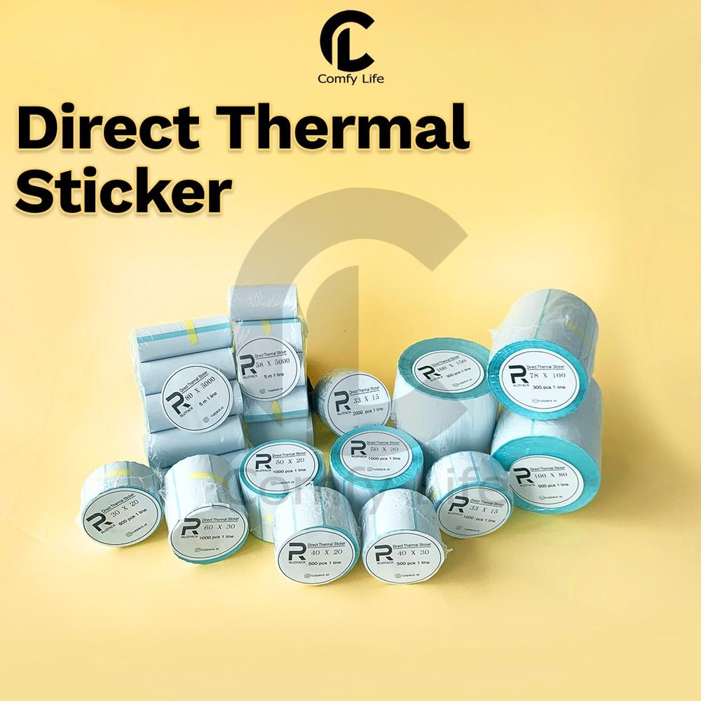 

Terjangkau DIRECT THERMAL STICKER 100x80 MM KERTAS LABEL STIKER BARE 1 LINE 500 PCS !!
