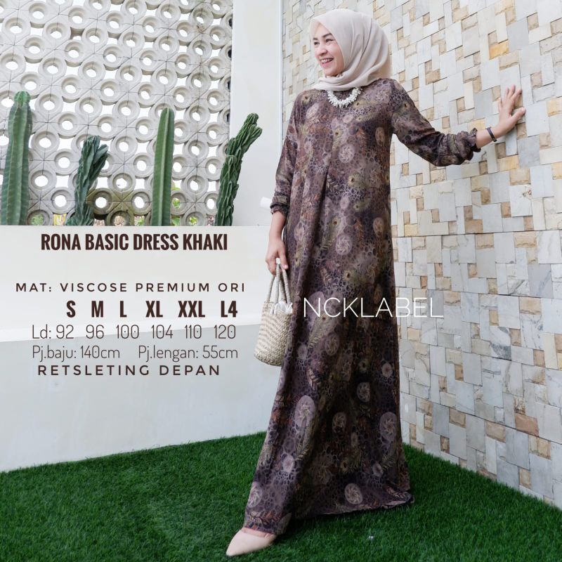 Gamis Wanita Rona Dress Mat Viscose Premium Original NCKlabel