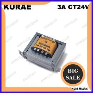 Trafo 3A 3 Ampere CT 24 Volt KURAE Tembaga Murni sparepart 54PR23