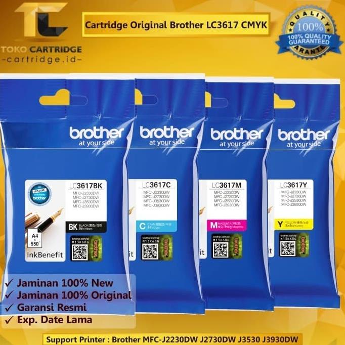 Cartridge Brother LC3617 LC-3617 Ori LC3617BK LC3617C LC3617M LC3617Y