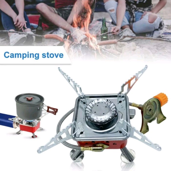 Kompor Camping Gas Portable Selang Stove Alat Masak Gunung Outdoor
