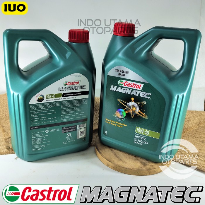 IUOS Oli Mesin Mobil 10W40 Castrol MAGNATEC 4 Liter ASLI