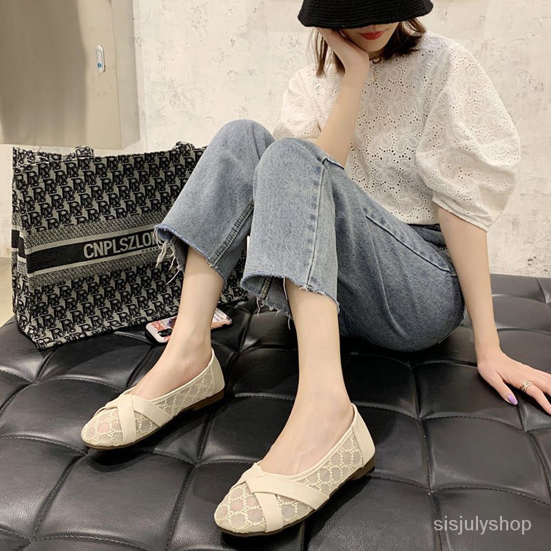 [✅BISA COD] #Sisjuly# Sepatu datar wanita / sepatu tunggal baru yang dapat bernapas untuk wanita / s