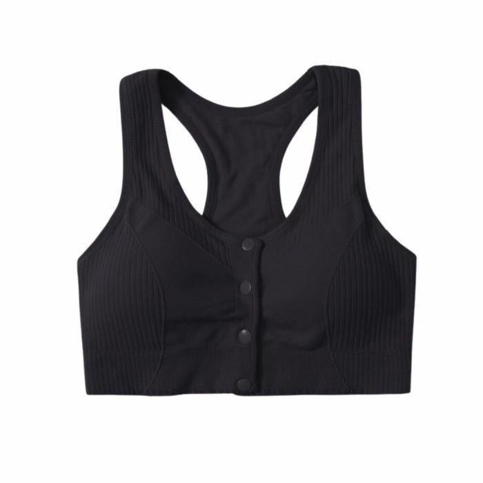 Terlaris Sport Bra Lydyly Yn227 Bh Katun Olahraga Kancing Depan