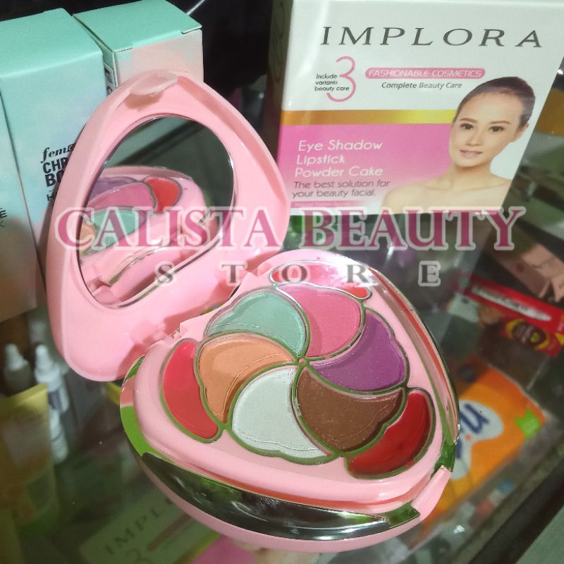 3 in 1 IMPLORA complete 012 original by shopee mall / bedak implora 012 3in1 / set make up implora /