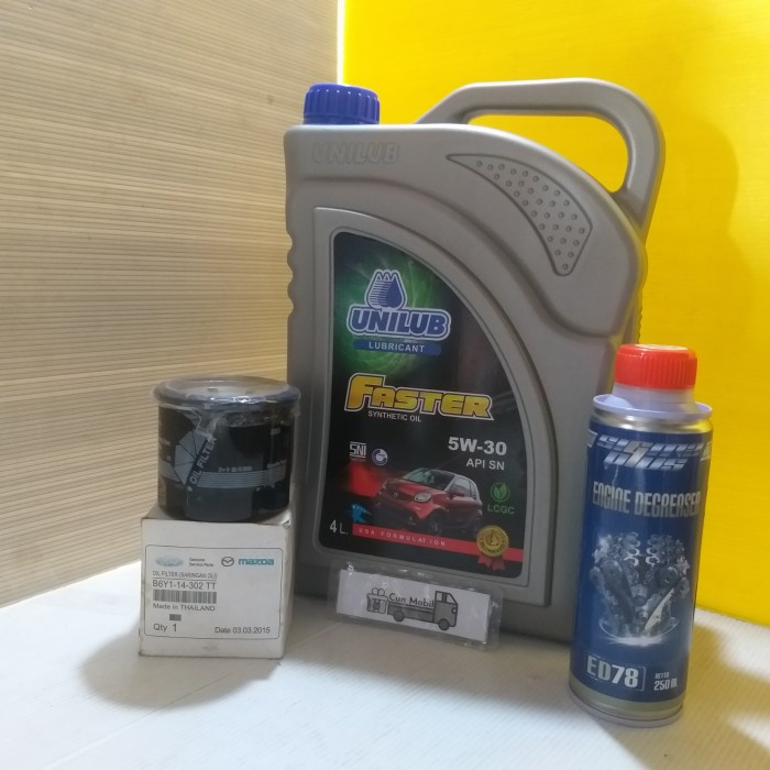 CNML Paket oli mesin Unilub Faster 5W-30 Mazda 2 ada 3 item
