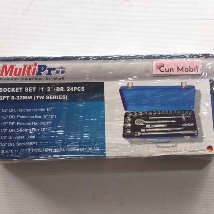 CNML Kunci sok set 1 2 6PT isi 24pc merk MULTI PRO box kaleng Good qualit