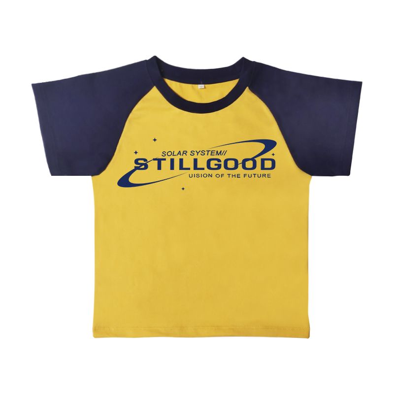 Red Y2k Atasan Huruf Amerika Retro Lengan Raglan Memukul Warna T-shirt Wanita Kemeja 2022 Slim dan Tipis Pakaian Dalam murni Keinginan