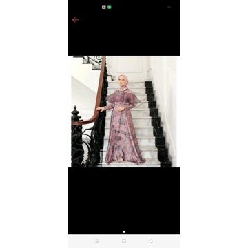 Le fuji dress By Vanilla Hijab, size S warna Bloom