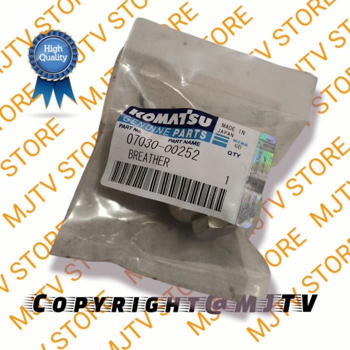 MJTV 07030-00252 Breather Fit Komatsu 0703000252