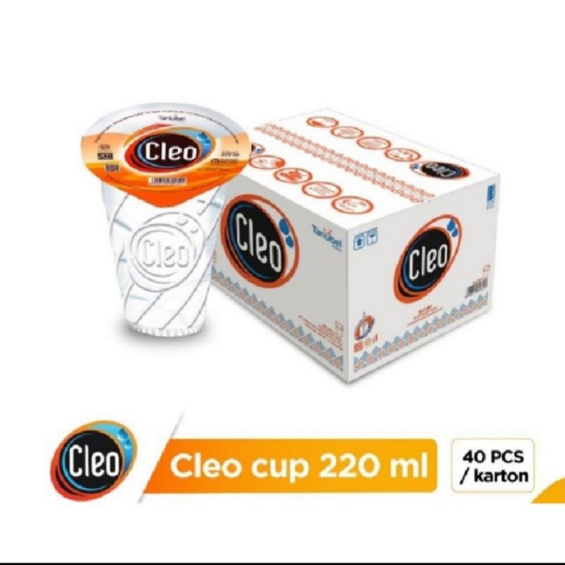 

Cleo air mineral gelas cup 220ml x 40pcs