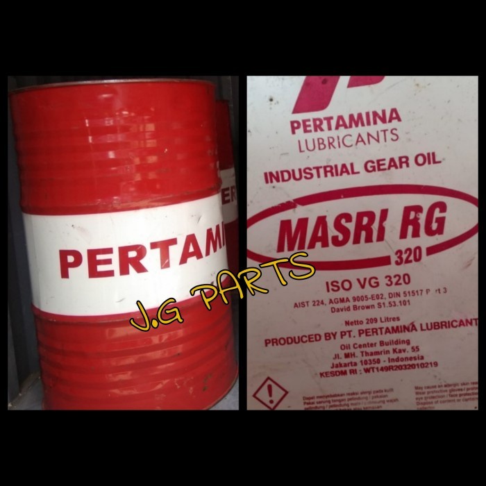 JGPS OLI DRUM MASRI RG320 RG-320 OLI GEAR & BEARING INDUSTRY PERTAMINA