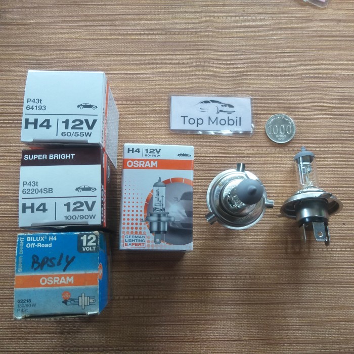 TPML Bohlam Halogen H4 12V 60 55W H4 12V 100 90W H4 12V 130 90W Osram