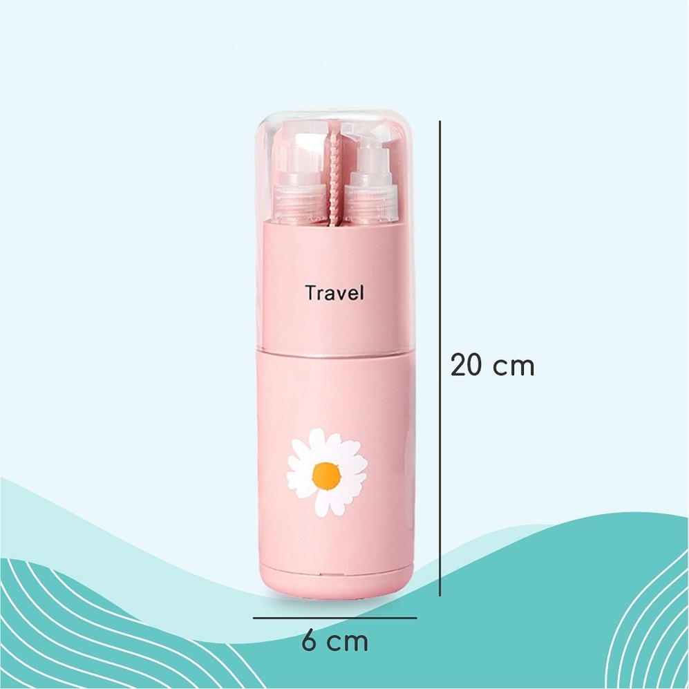 5in1Travel Toiletries Kit KAKTUS TOWER Yang sering traveling WAJIB punya botol sabun botol travel