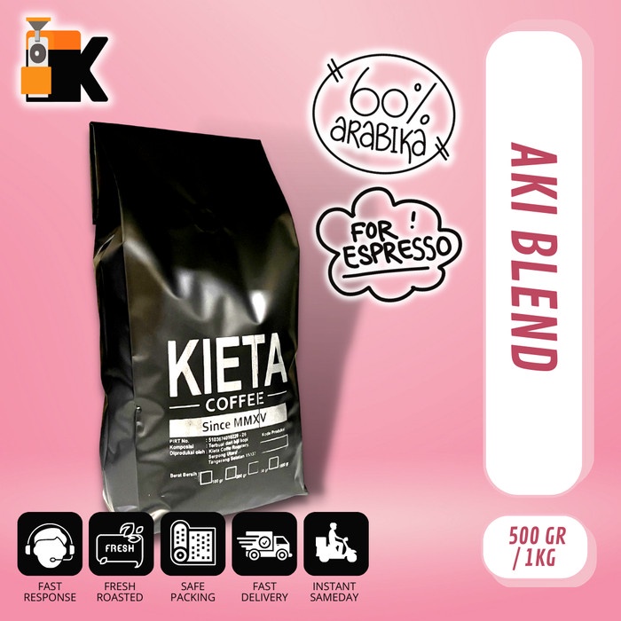 

Sale Espresso blend / biji kopi (Aki blend) / kopi sangrai /KOPI EUBE/KOPI KAPAL API/KOPIBUBUK/KOPI