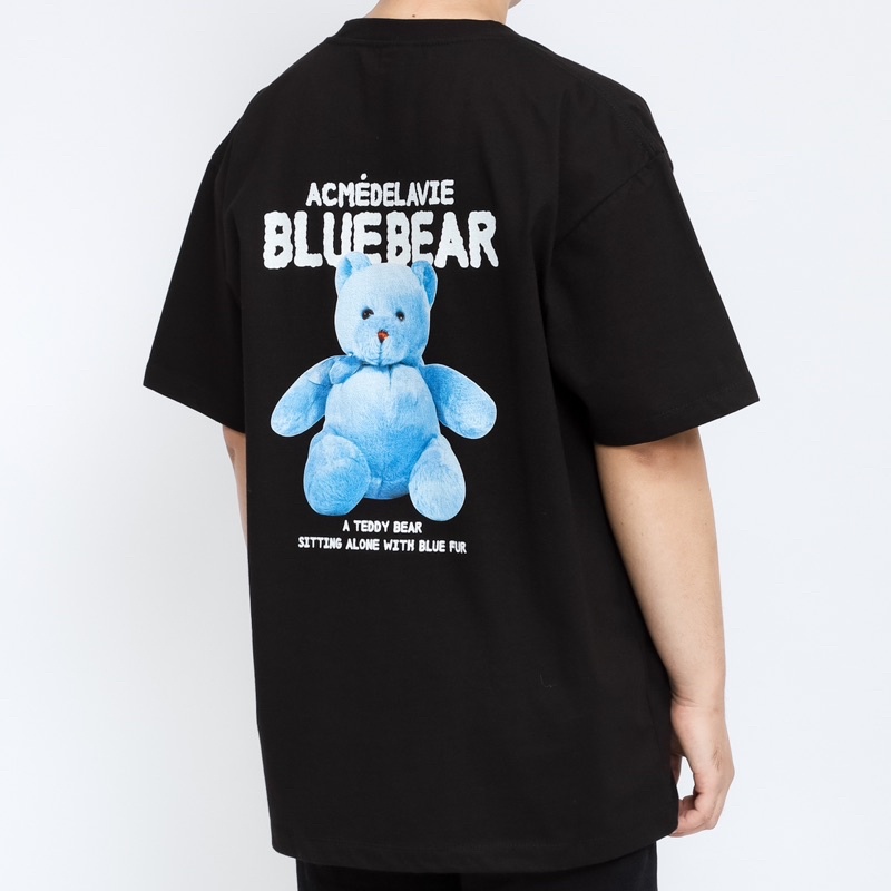 ADLV. Blue Teddy Bear Black Tee