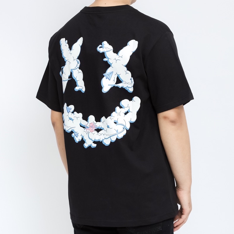 Ricky Is Clown Logo Cloud White Black Tee