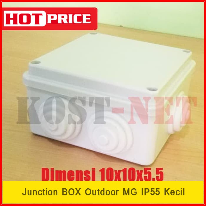 Junction BOX Outdoor MG IP55 Kecil 10x10x5 Abu-Abu