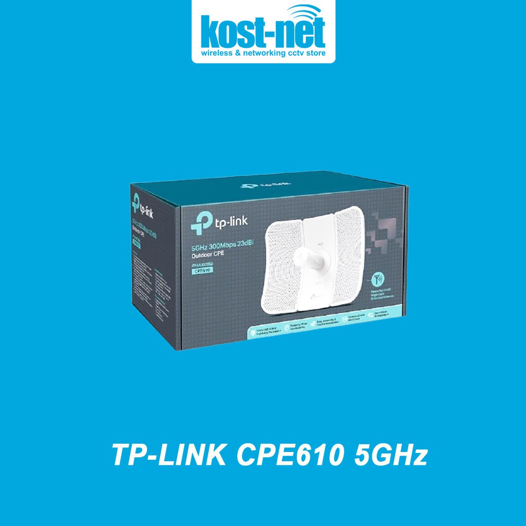 TP-LINK CPE610 5GHz 300Mbps 23dBi Outdoor CPE - TP LINK CPE 610