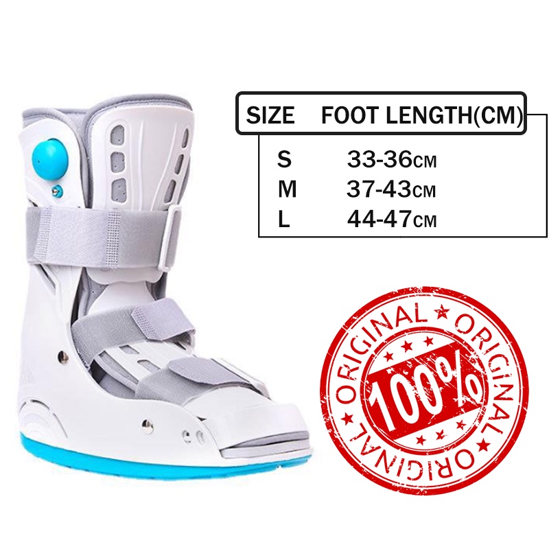 Ankle Walker Boot Airselect Brace /Ankle Foot Orthosis Brace Orthopedi Patah Tulang Kaki - Post Op Pneumatic Air Walker Boot(Dewasa/Anak-anak)