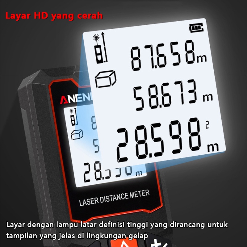 Meteran Laser Digital 100 m 80m 60m 40m Laser Rangefinders Free Baterai Alat ukur Distance Meter Measure Laser Pengukur Jarak Rangefinder Laser Pengukur Jarak Laser Distance Met Alat Ukur Meteran Digital Measurement