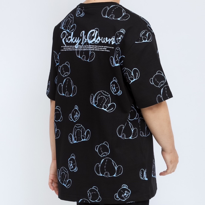 Ricky is Clown Bear Blue Black Tee