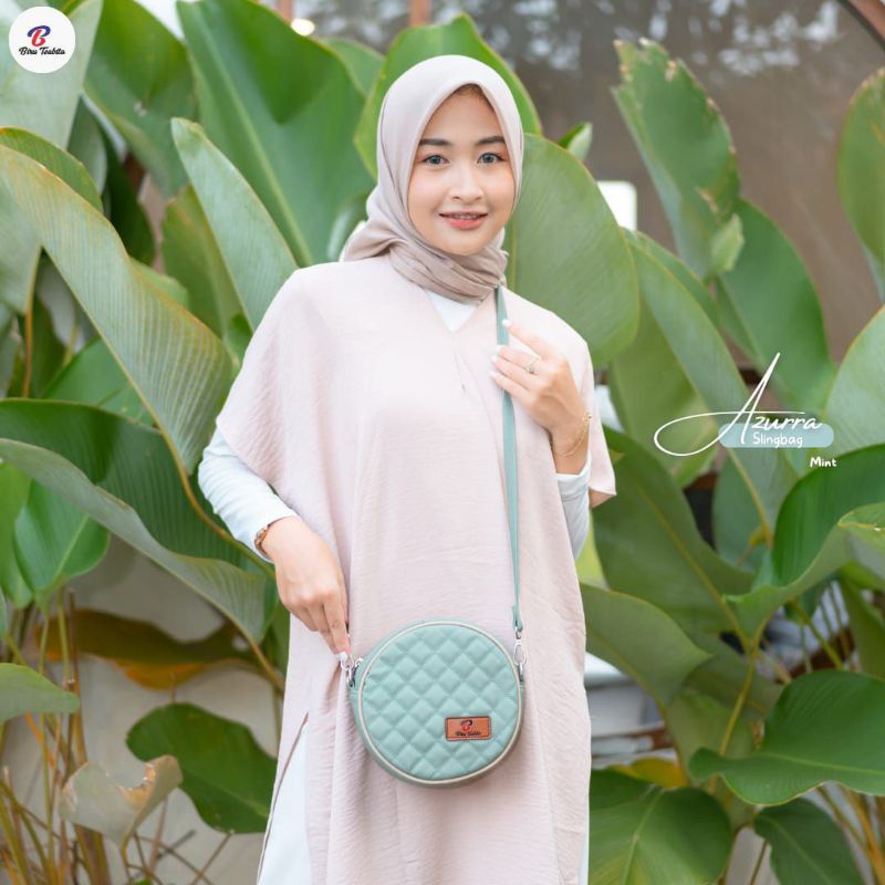 Azurra Sling bag by biru tsabita tas ori tas murah tas selempang tas kekinian tas biru tsabita