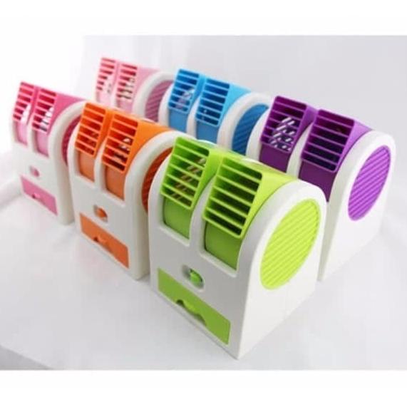 '+'+'+'+] AC DUDUK DOUBLE FAN USB PORTABLE KIPAS ANGIN TRAVEL AC MINI NEW MODEL