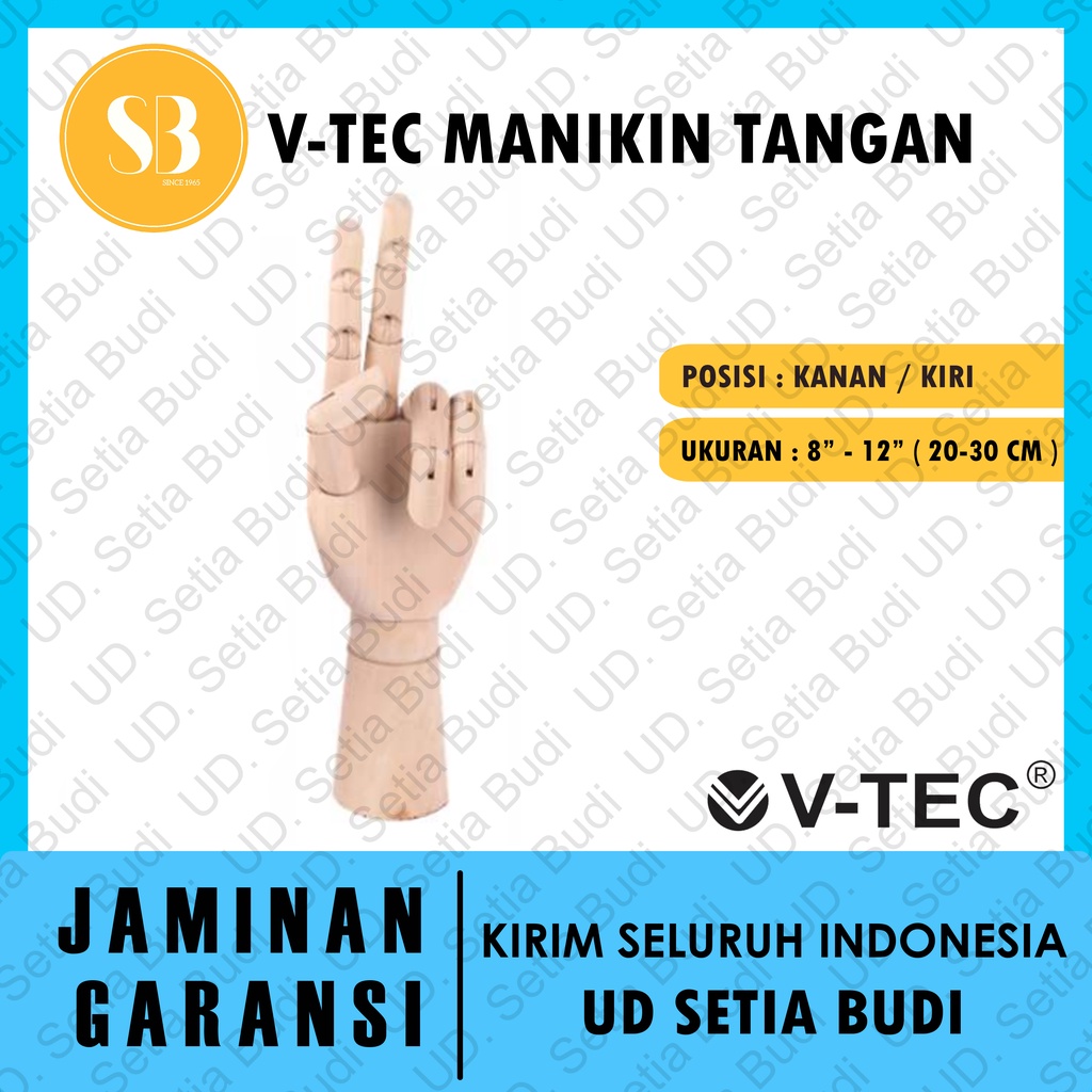 V-TEC Manekin Kayu Tangan / Wooden Hand Mannequin