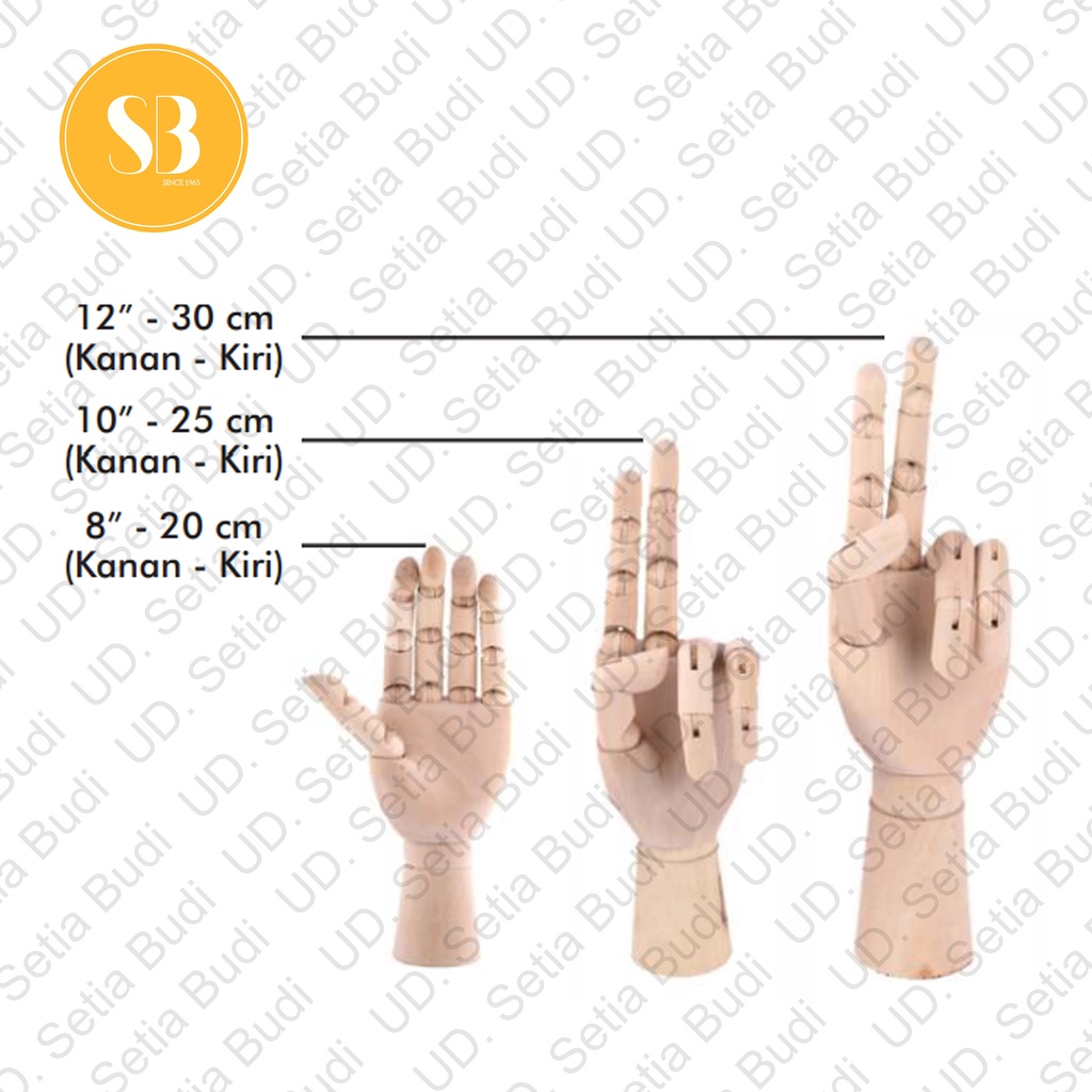 V-TEC Manekin Kayu Tangan / Wooden Hand Mannequin