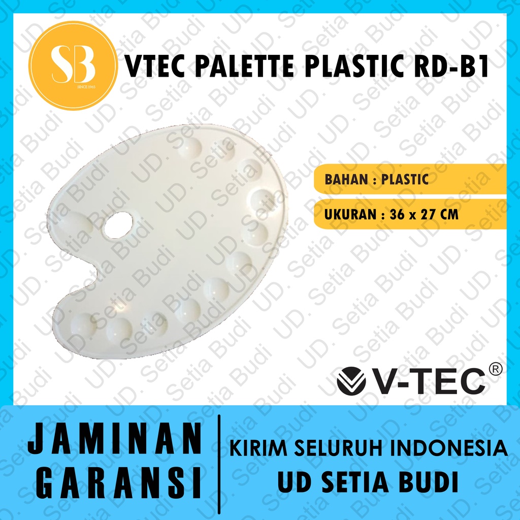 Palet Lukis Plastik V-Tec Plastic Palette RD-B1