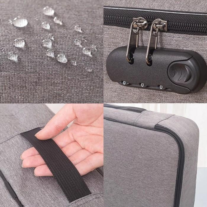 

Tas Dokumen Penyimpanan File Travel Bag Storage Box Bergembok Password