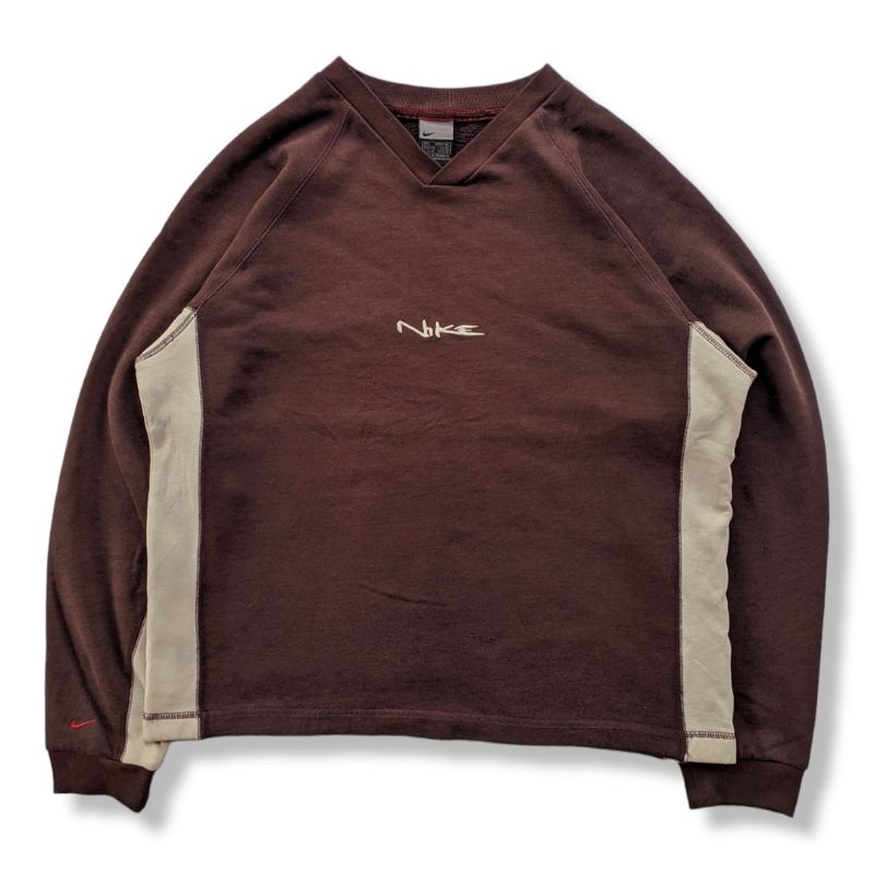 SWEATSHIRT NIKE VINTAGE BROWN VINTAGE | VNECK NIKE BROWN | CREWNECK NIKE SECOND