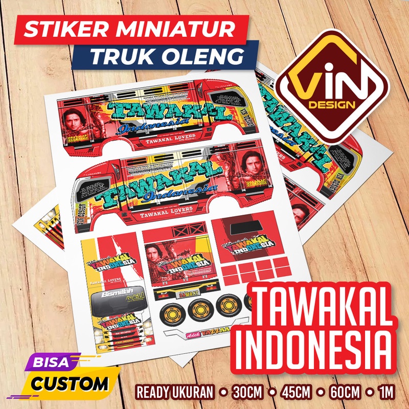 STIKER MINIATUR TRUK / TAWAKAL INDONESIA / POLA STICKER MINIATUR TRUCK OLENG