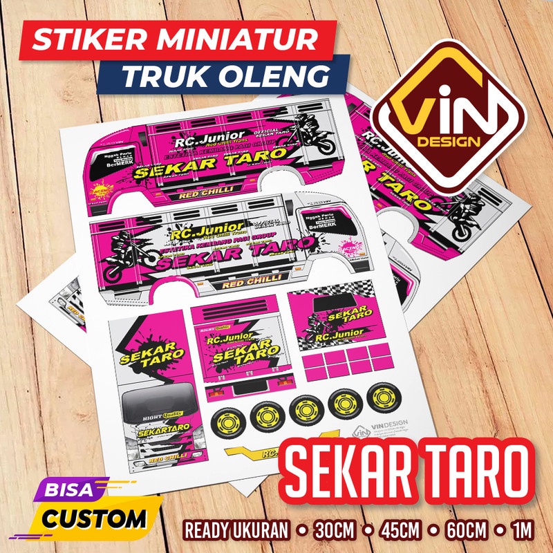 STIKER MINIATUR TRUK / SEKARTARO / POLA STICKER MINIATUR TRUCK OLENG