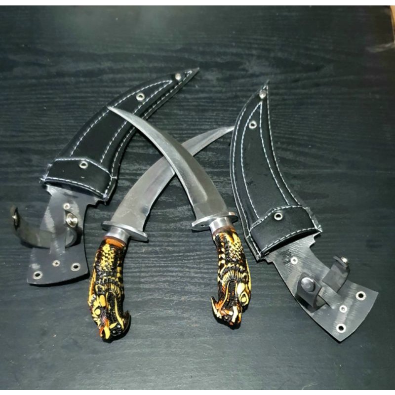 pisau ukir motif naga kalep