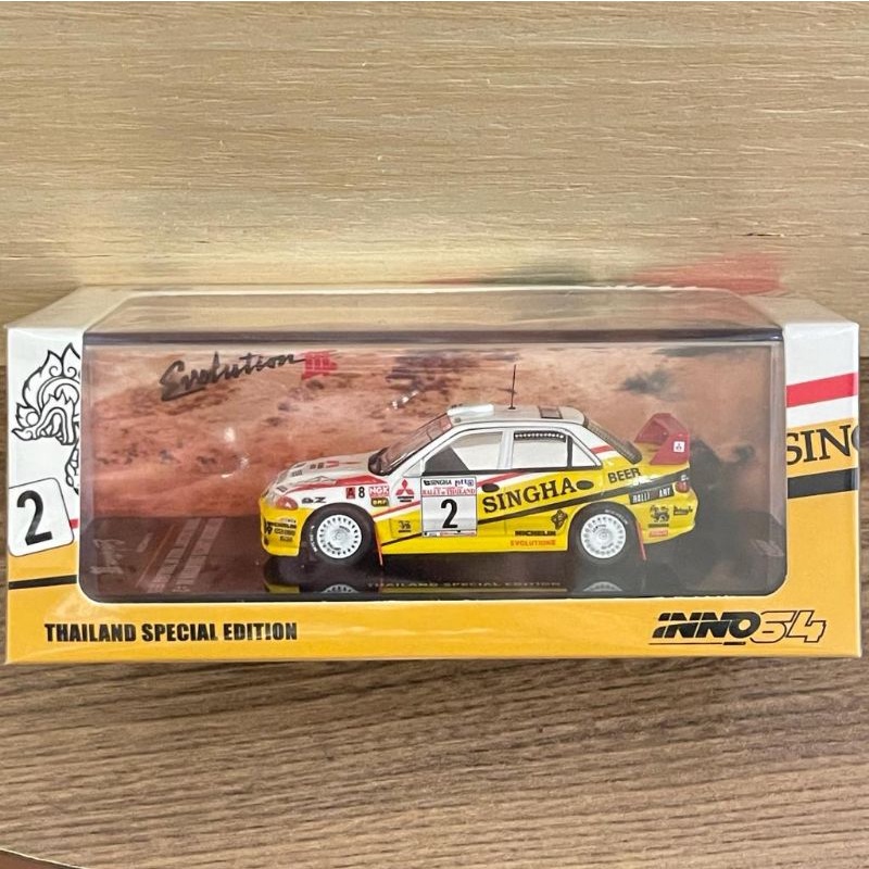 INNO64 MITSUBISHI LANCER EVOLUTION III #2 SINGHA RALLIART RALLY OF THAILAND