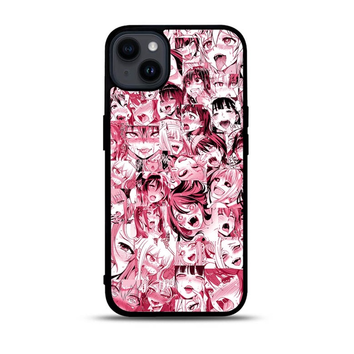 Casing Case iPhone 14 13 12 11 Pro Max Mini Ahegao Pink DF340
